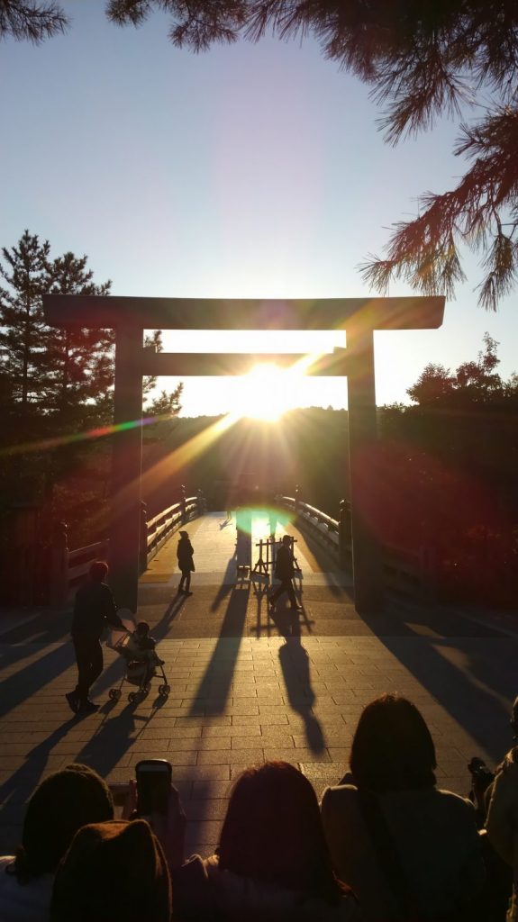 宇治橋日の出